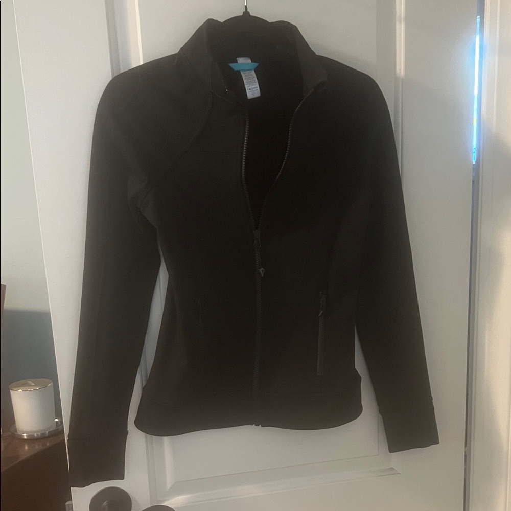 Ivivva by Lulu Lemon Black Zip-Up Jacket kids girls size 14
